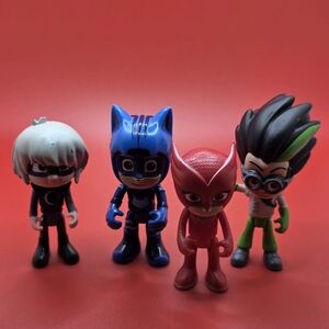 Action Figure Set - Red, Blue, Black, Green Pj Masks